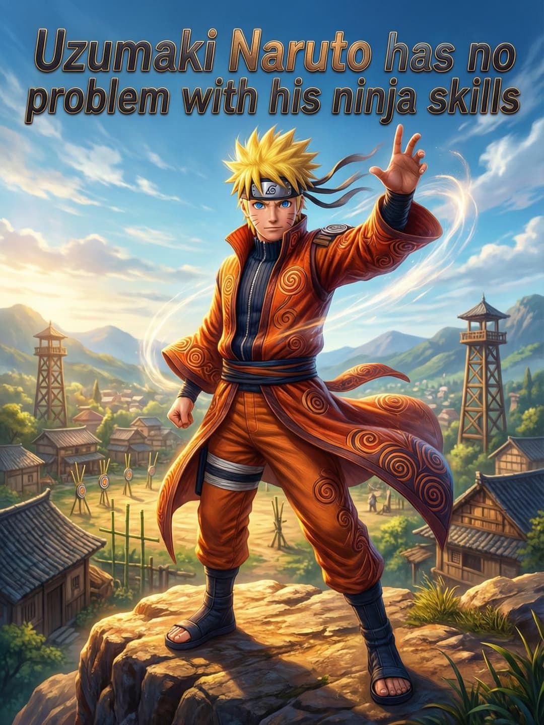 Uzumaki Naruto has no problem with his ninja skills cover