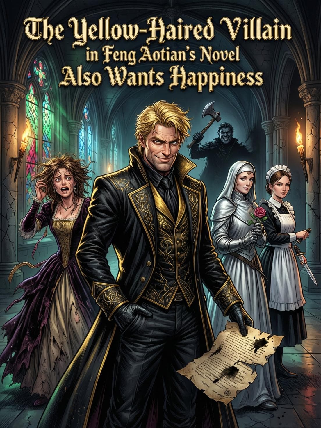 The yellow-haired villain in Feng Aotian's novel also wants happiness cover