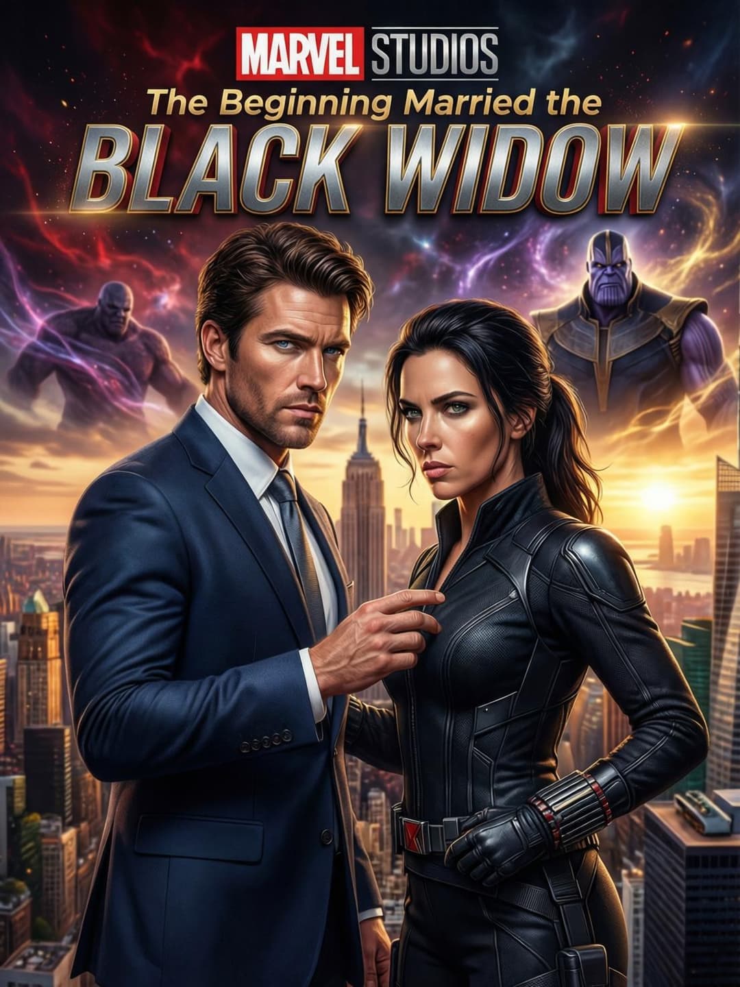 Marvel: The beginning married the black widow cover