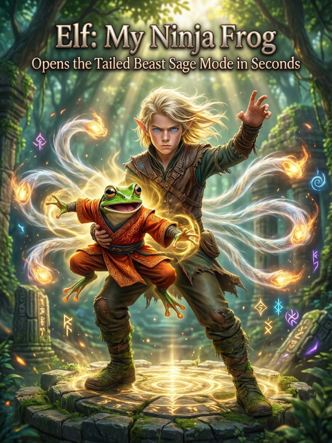 Elf: My ninja frog opens the tailed beast sage mode in seconds cover