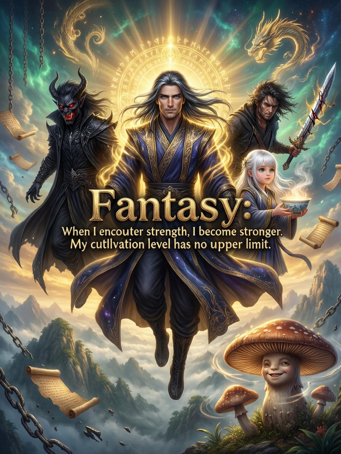 Fantasy: When I encounter strength, I become stronger. My cultivation level has no upper limit. cover