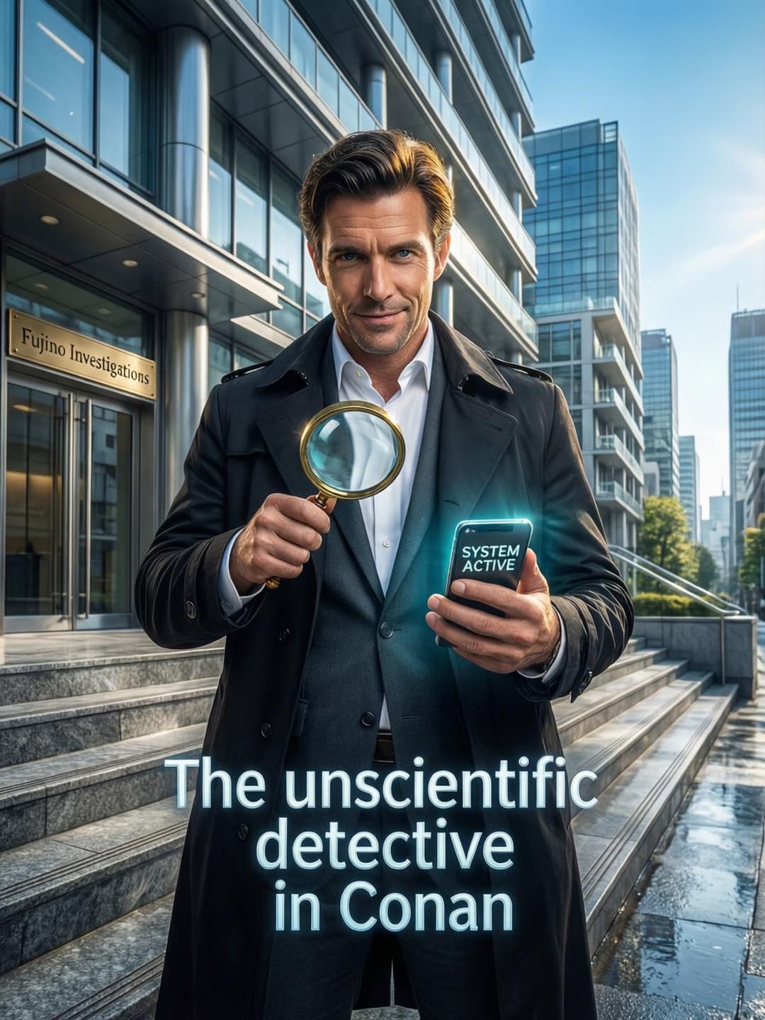 The unscientific detective in Conan cover