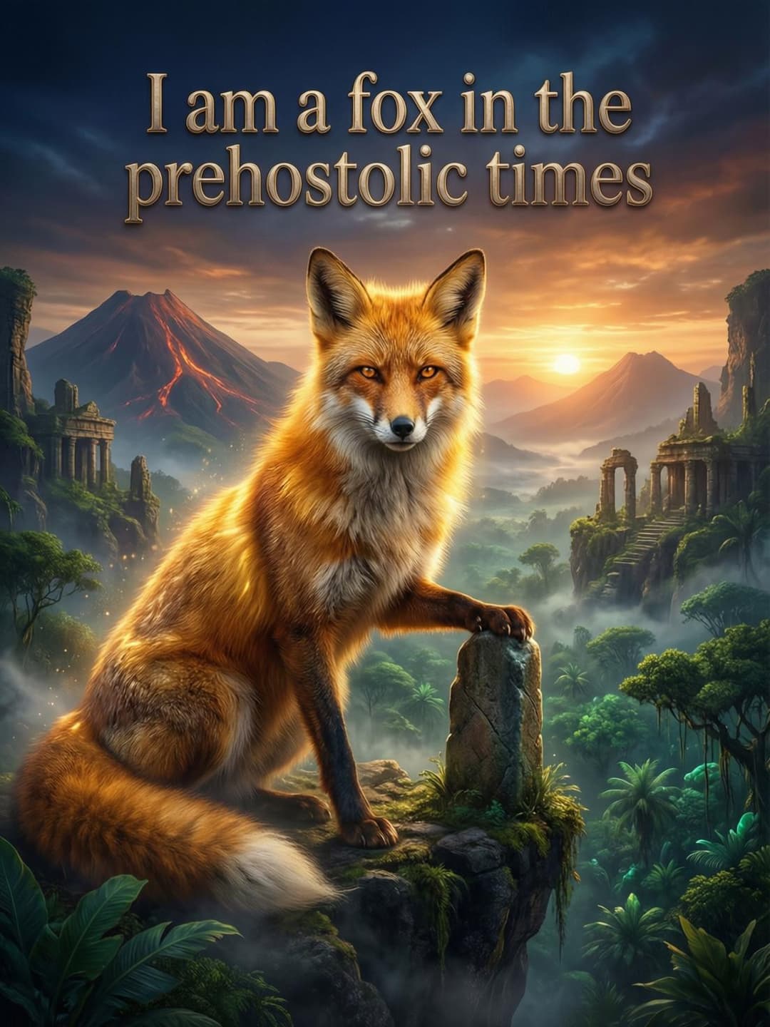 I am a fox in the prehistoric times cover
