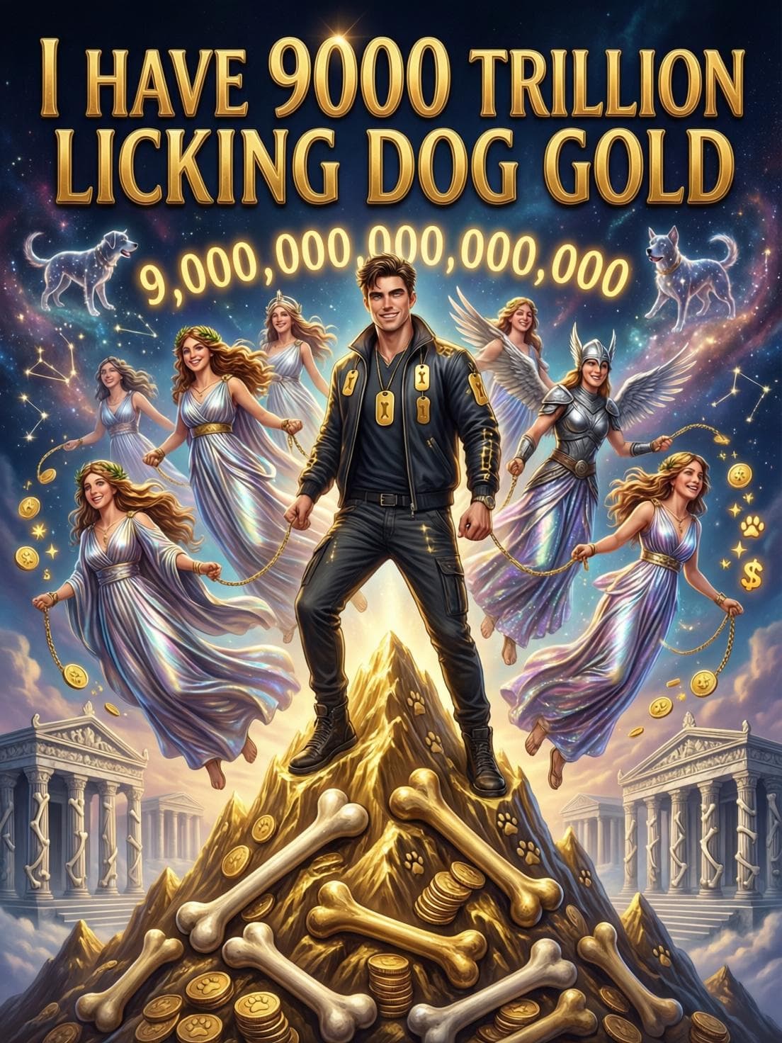 I have 9000 trillion licking dog gold cover